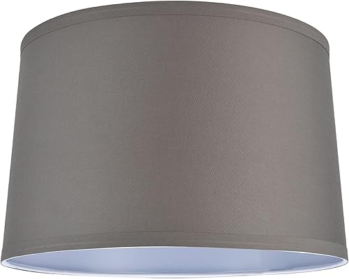 Miniatura 2 de Aspen Creative 32241 Pantalla de lámpara de construcción de araña con forma de imperio de transición en color gris, 14 pulgadas de ancho (13 x 14 x