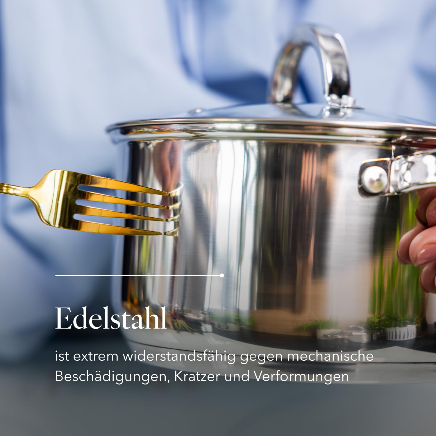 FLORINA Kochtopf Set CLAUDE I 8-teiliges Topfset aus Hochwertigem Edelstahl I Topfset Induktion I Töpfe Set mit Glasdeckel I Kochtöpfe für Induktionsherd, Gasherd und Elektroherd Küche, Haushalt & Wohnen