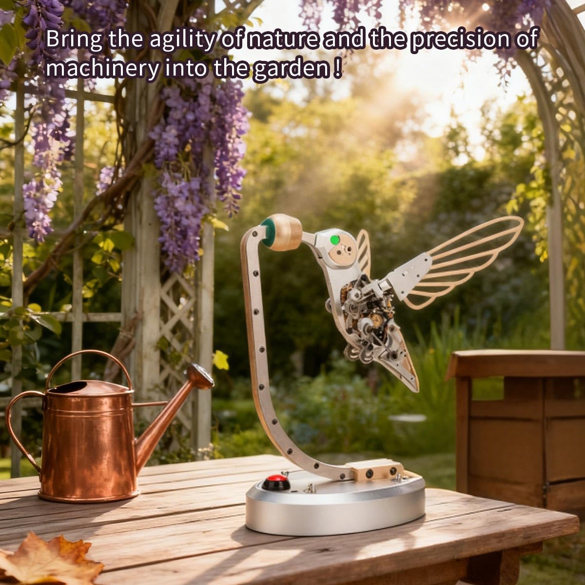 Puzzle 3D in metallo per adulti, con colibrì meccanico, steampunk