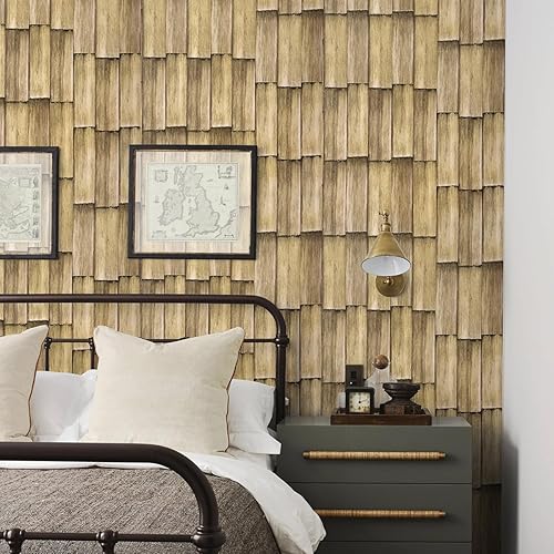 Miniatura 3 de Jeweluck Papel tapiz de madera para despegar y pegar, papel de contacto de madera de 17.7 x 236.2 pulgadas, papel tapiz de madera vintage,