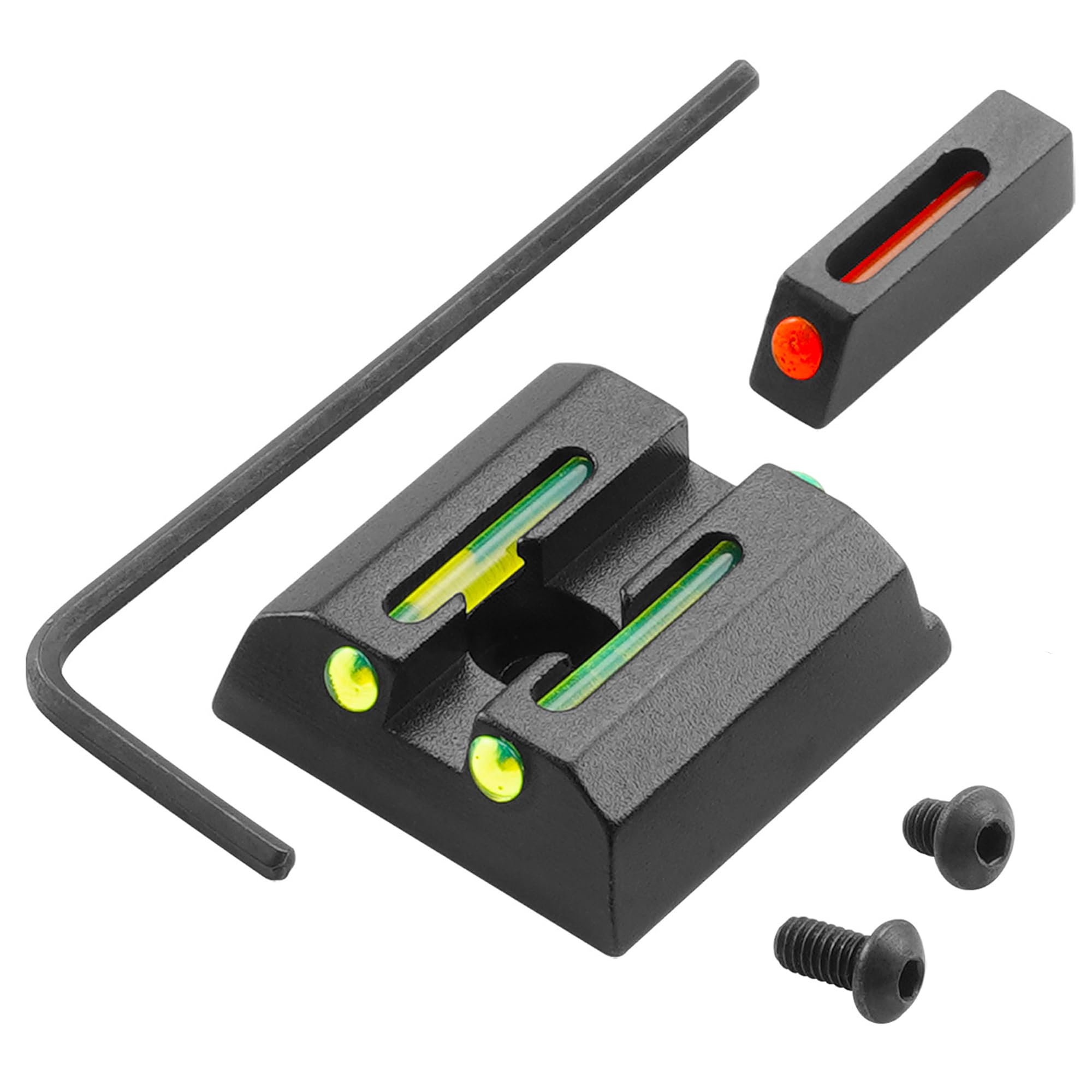 Fiber Optic Green Red Sights for Taurus G2C G2S G3 w/o PT111 G2 PT140 G2 709 740 TX22 No Tritium Sights Set with Assembly Tools