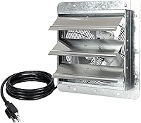 Vista 8 de iLIVING Ventilador Extractor de Pared de 12", Persiana Automática, con Termostato y Controlador de Velocidad Variable, 0.6A, 960 CFM, Área