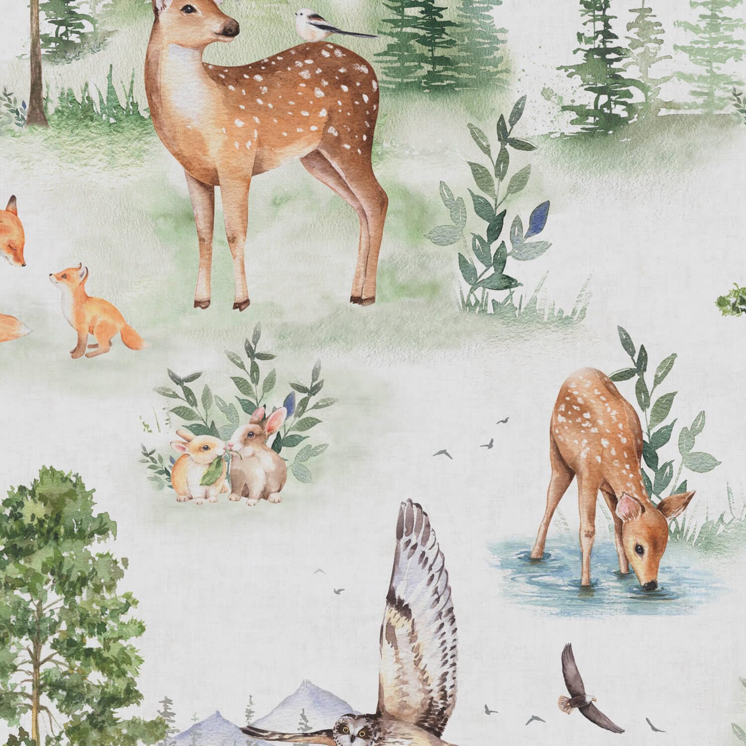 Papel pintado infantil Profhome de fácil colocación, ideal para renovar la habitación del bebé