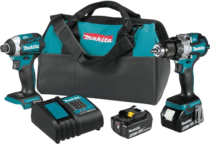 Makita XT296ST 18V LXT® Lithium-Ion Brushless Cordless 2-Pc. Combo Kit (5.0Ah) | Brushless motor