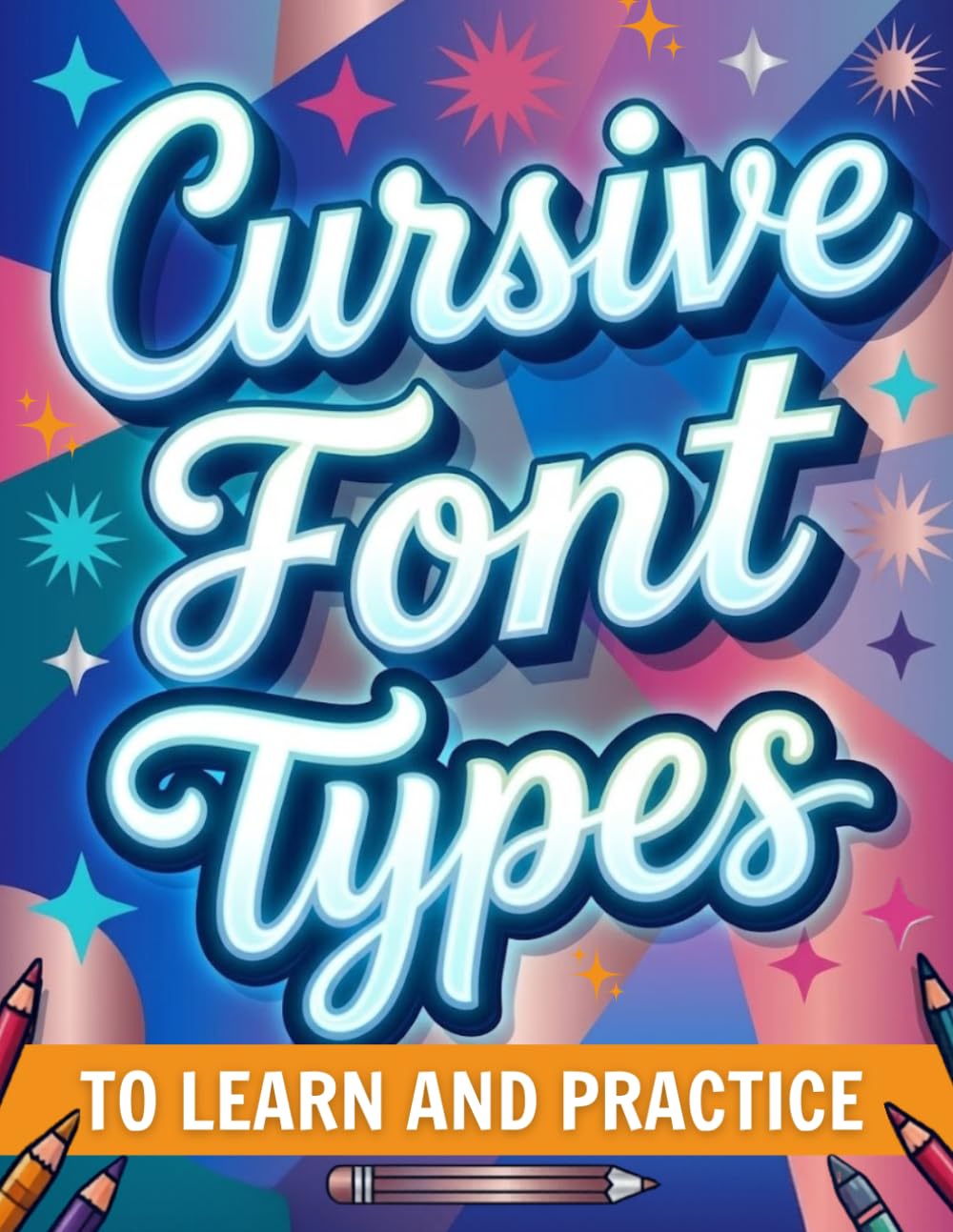 Cursive Font Types to Learn and Practice: Palmer Method, Spencerian Penmanship, Modern Cursive Handwriting and Copperplate Calligraphy - Writing Workbook