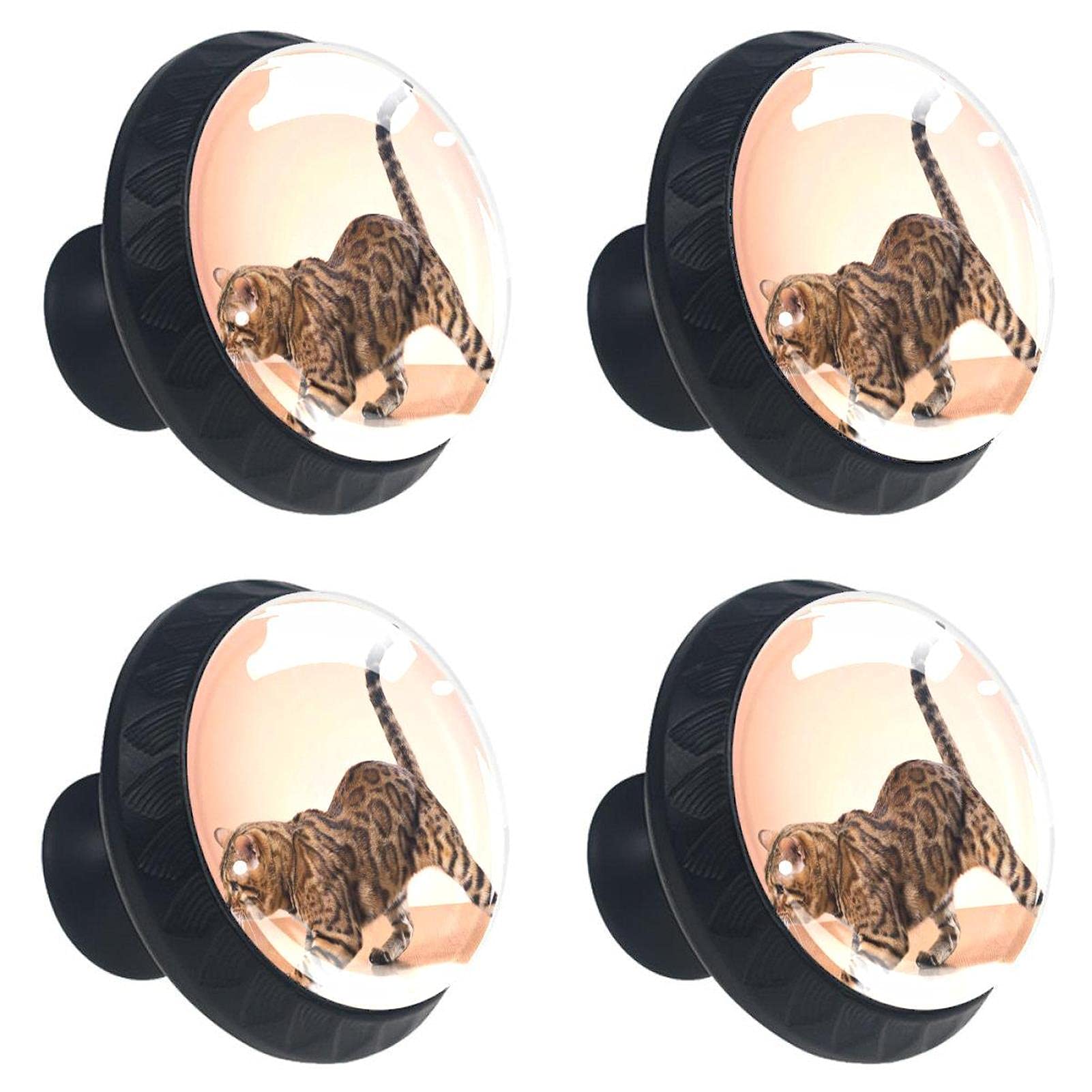 Boutons de porte de placard chat marron pour passionnés de chats