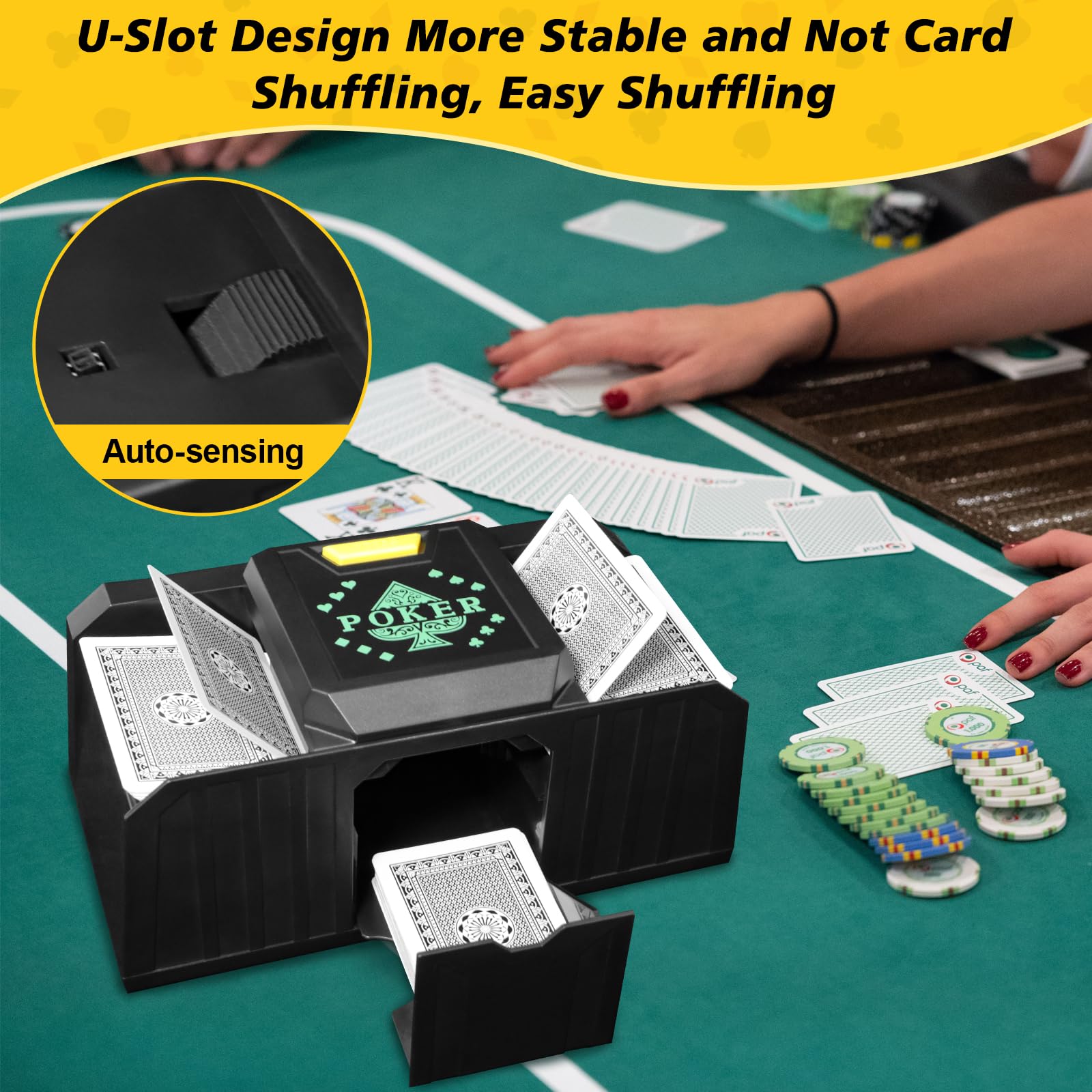 Mischia Carte Elettrico OBLITZON - Automatico Per Poker, Blackjack E Giochi Di Carte - Foto 11