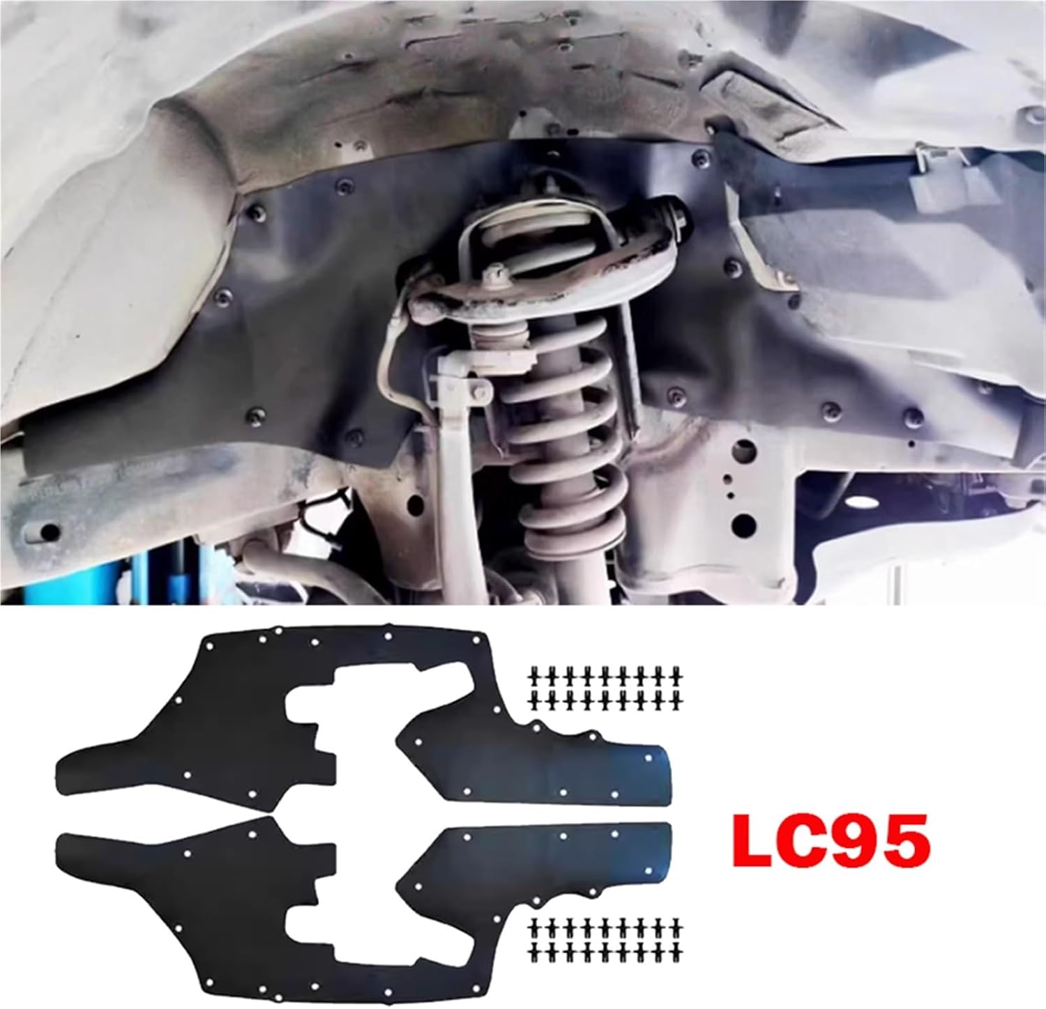 Splash Guard Fender Liner Protector Compatible with Toyota Land Cruiser Prado VZJ95 LC90 3400 Front Wheel 2 Pieces 96-02(LC95)