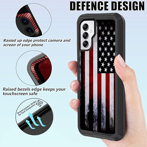 Miniatura 9 de OTTARTAKS Funda compatible con Samsung Galaxy A14 5G con protector de pantalla resistente a prueba de golpes bonita funda protectora floral para