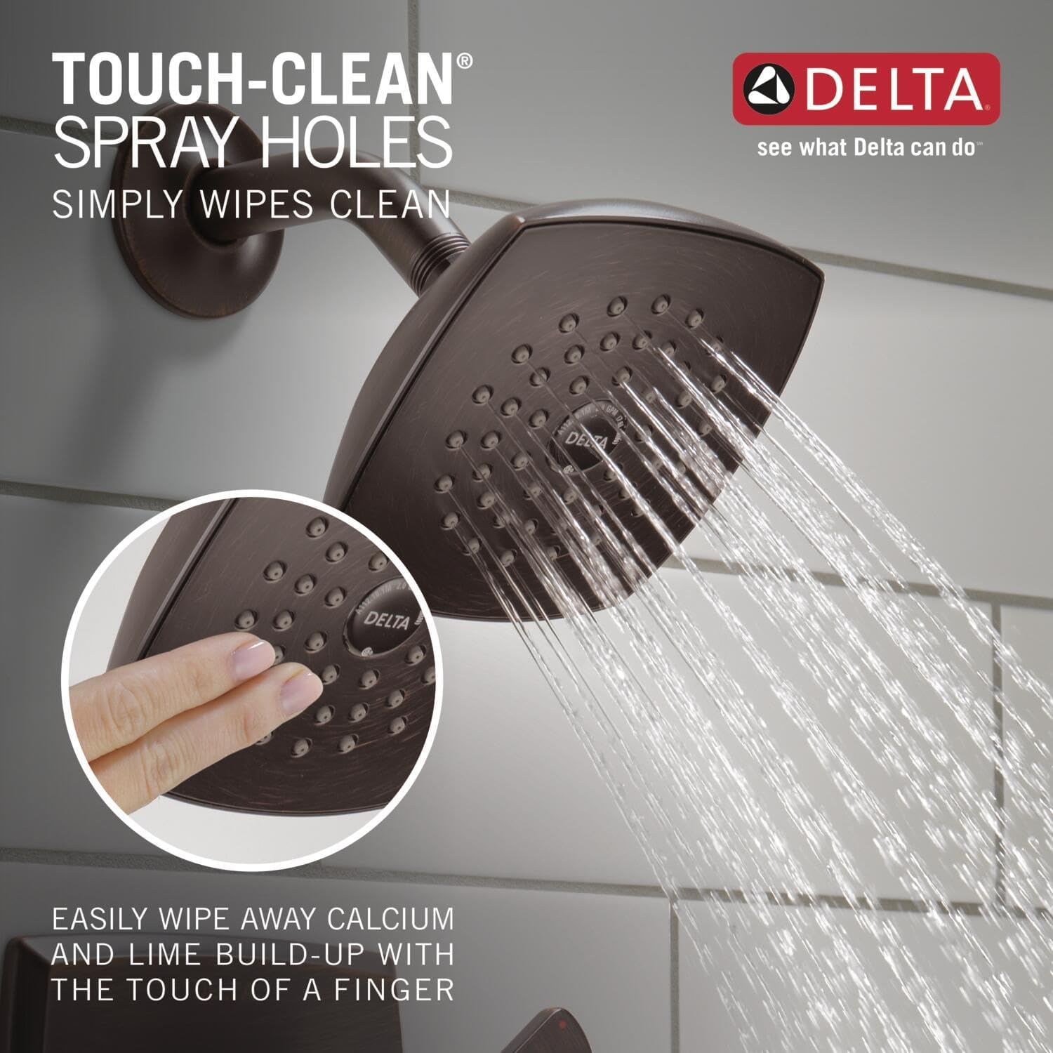 Delta Faucet Ashlyn 14 Series Single-Handle Tub and Shower Trim Kit, Shower Faucet with Single-Spray Touch-Clean Shower Head, Venetian Bronze T14464-RB (Valve Not Included) - - 