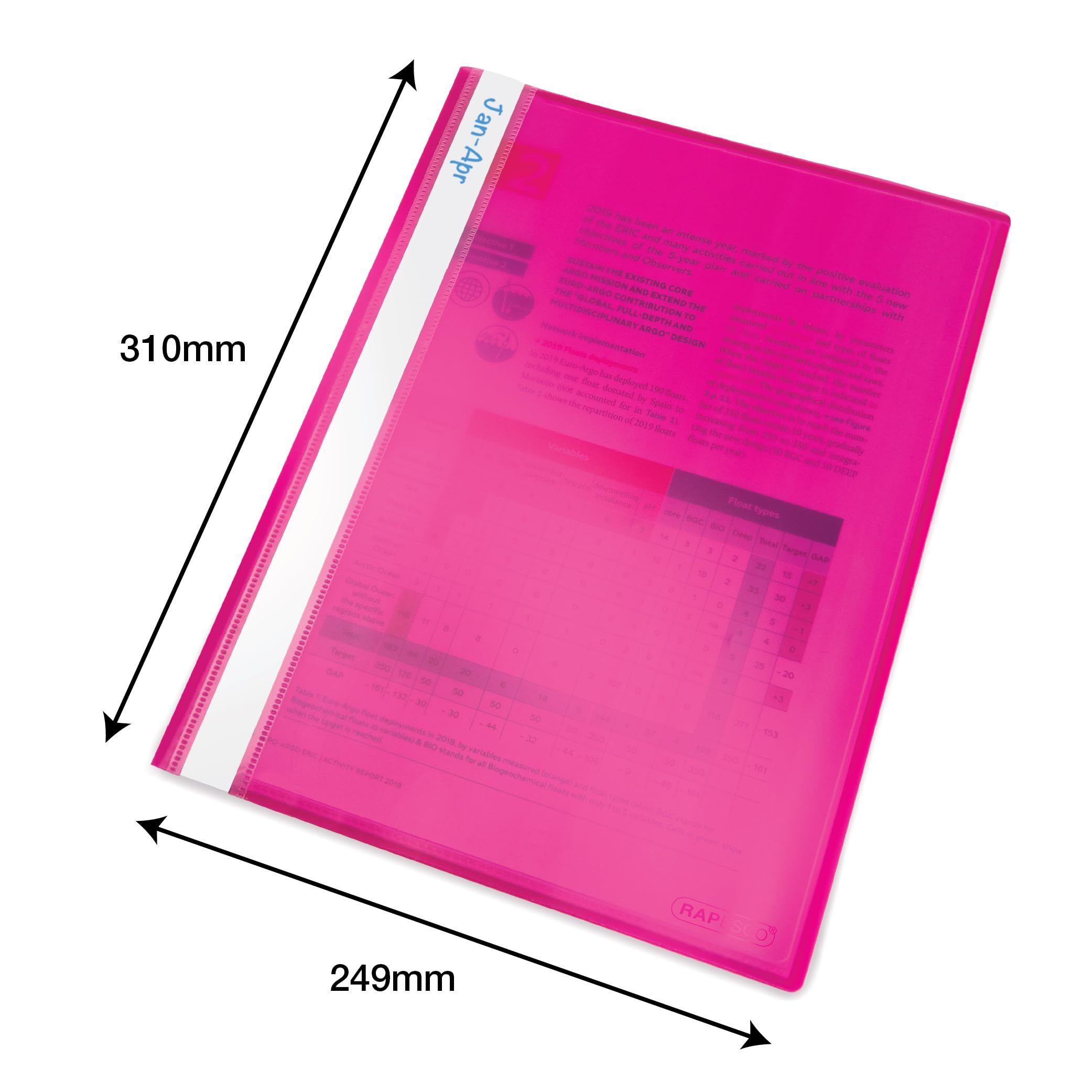 Rapesco Carpeta Flexible A4 con 10 Fundas, Colores Surtidos, 10 Unidades