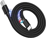 Magtame Magnetic USB C to USB C Cable 3.3ft, 60W Fast Charging Coiled Type C Cable, Organized Anti-Tangle Flat Braided Data Sync Charger Cord, Compatible with iPhone 17/16, Galaxy S24/S23, Switch