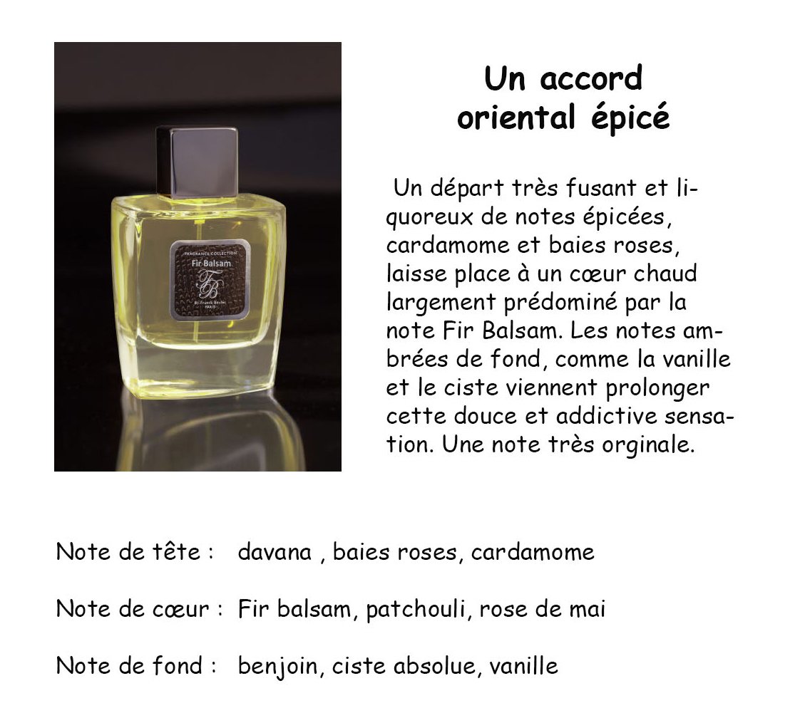 FRANCK BOCLET Eau de Parfum Fir Balsam, 100 ml