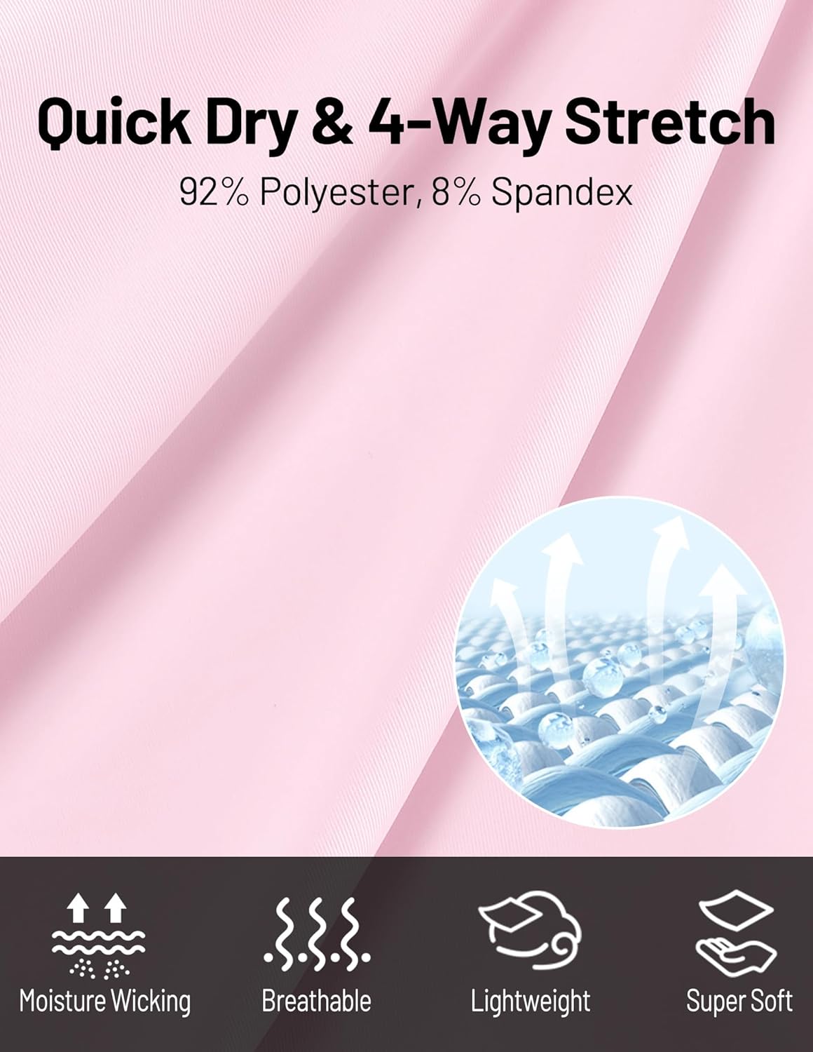 MIER Sleeveless Athletic Tops for Women Dry Fit Running Workout Tank Top Crew Neck UPF 50+ Active Tennis Gym Yoga Tee Shirts - Image 3