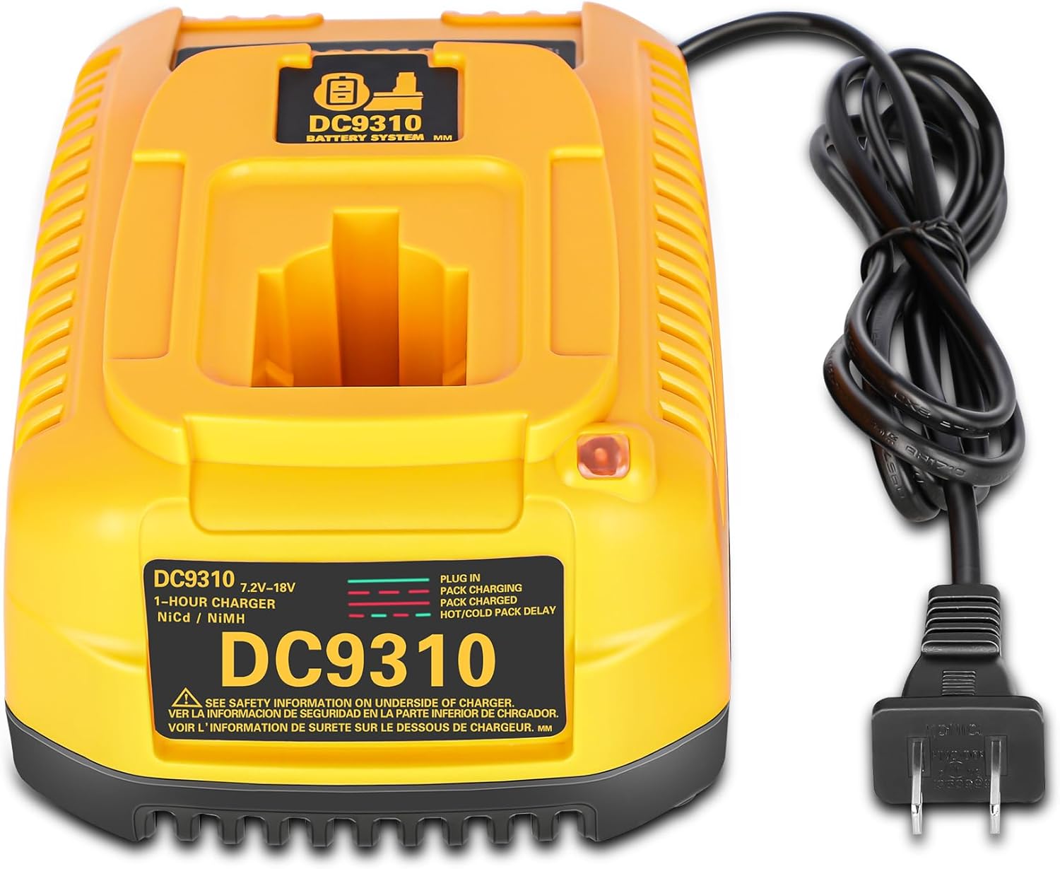 DC9310 Fast Charger Replace for Dewalt 18V Battery Charger, Compatible for Dewalt 7.2V-18V Battery NiCD/NiMH Battery DC9098 DC9096 DC9091 DE9057 DW9072