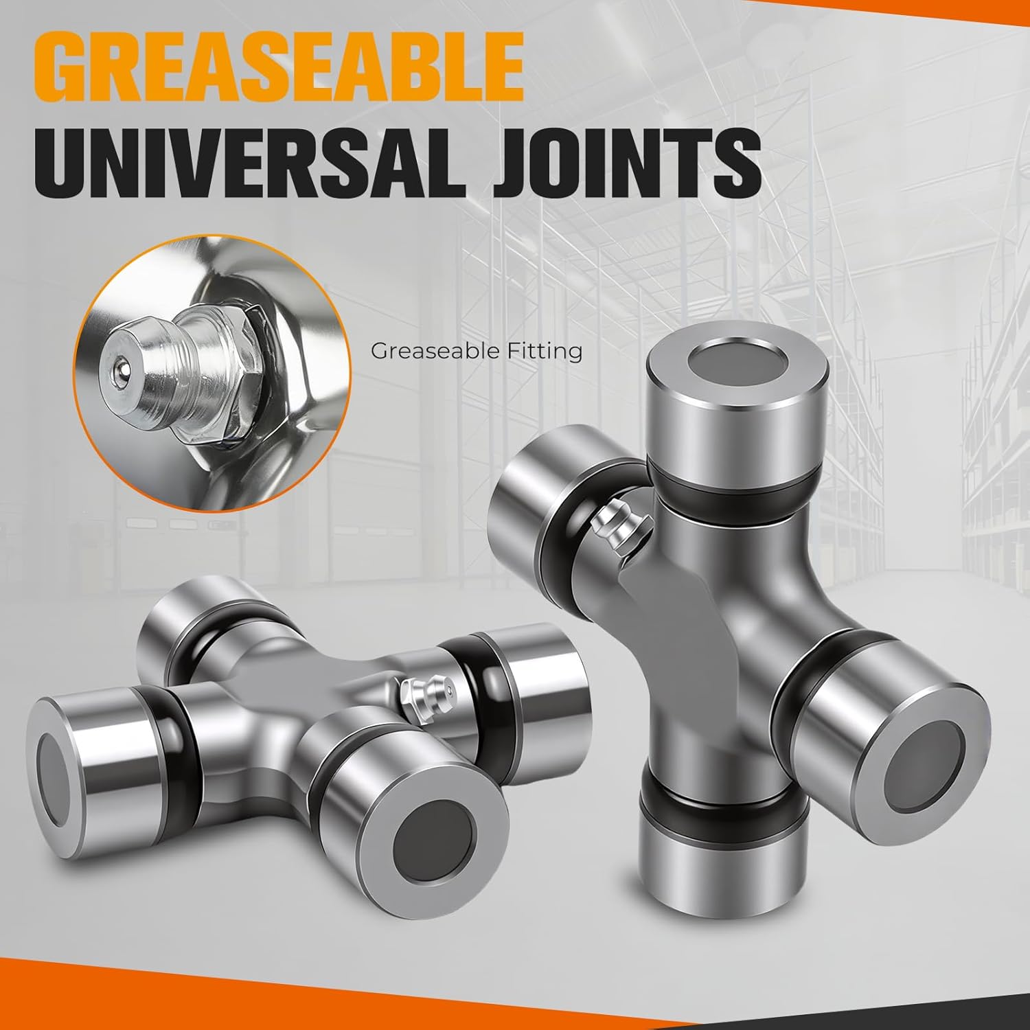 Drive Shaft Center Support Bearing & U-Joints Kit Compatible with Toyota Tacoma 2WD 4WD 2005-2015 Replaces 7230-0K040 5-213X