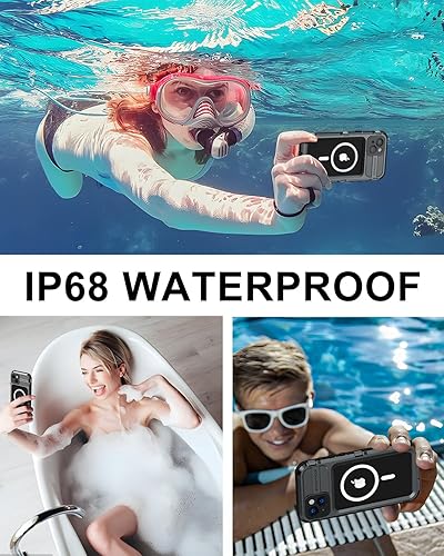 Miniatura 154 de WIFORT Funda impermeable para iPhone 14 Pro - Funda protectora de cuerpo completo de metal resistente, protector de pantalla integrado, IP68 a