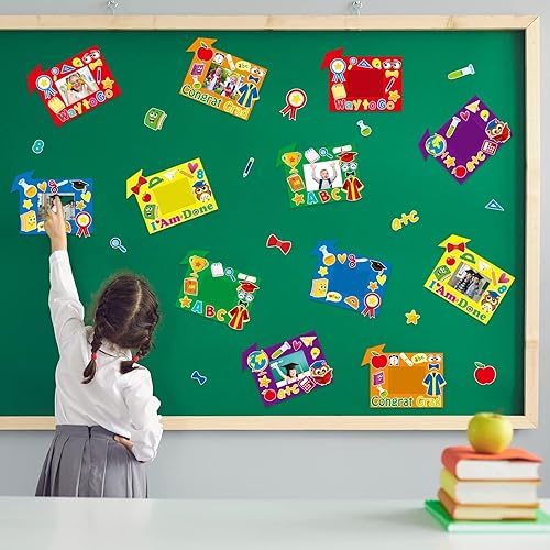 Miniatura 5 de 30 paquetes de marcos de fotos de graduación para niños, felicitaciones, graduados, manualidades, decoración de fiesta de graduación, recuerdos para