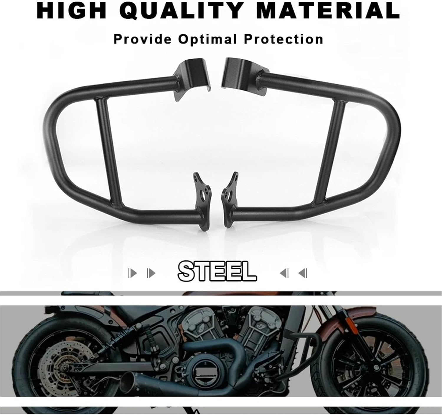 for Indian Scout Rogue Sixty/Bobber Twenty/Sixty ABS/100th Anniversary Motorcycle Steel Engine Guard Frame Highway Crash Bars