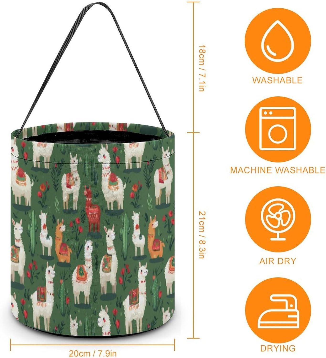 Llama Alpaca And Cactus Candy Bag Halloween Treat Goody Bags Party Basket Handbag Holiday Decor
