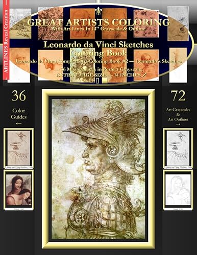 Leonardo da Vinci Sketches Coloring Book Leonardo da Vinci Complete Art Coloring Book #2 - Leonardo's Sketches