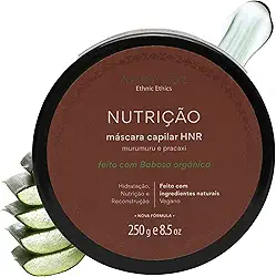 AHOALOE Máscara Capilar HNR Reconstrutora - Hidratação, Nutrição e Reconstrução - Babosa, MuruMuru e Pracaxi - Restauração para Cabelos Ressecados e Danificados - 250g