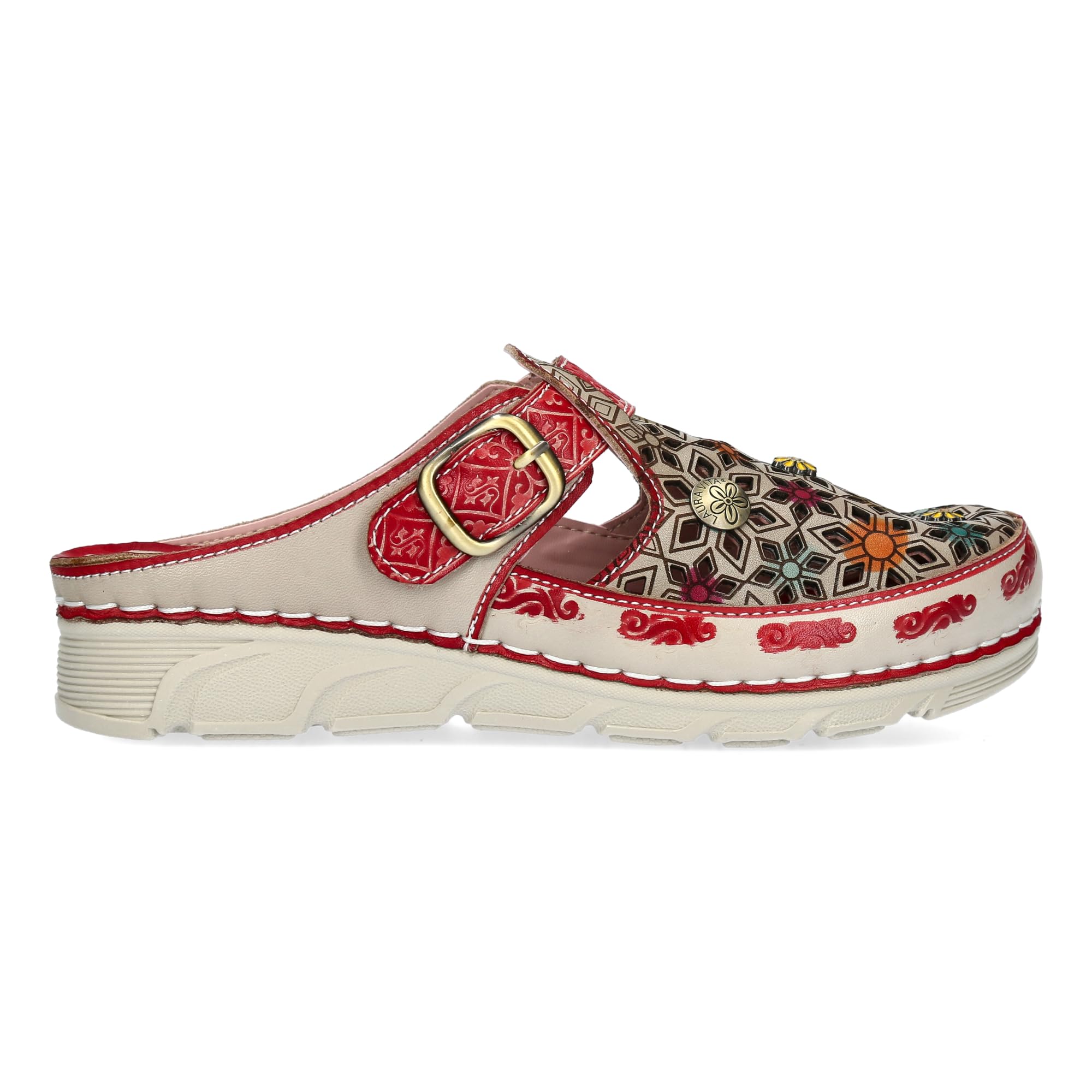 LAURA VITA Mules en Cuir pour Femmes Dorry 01