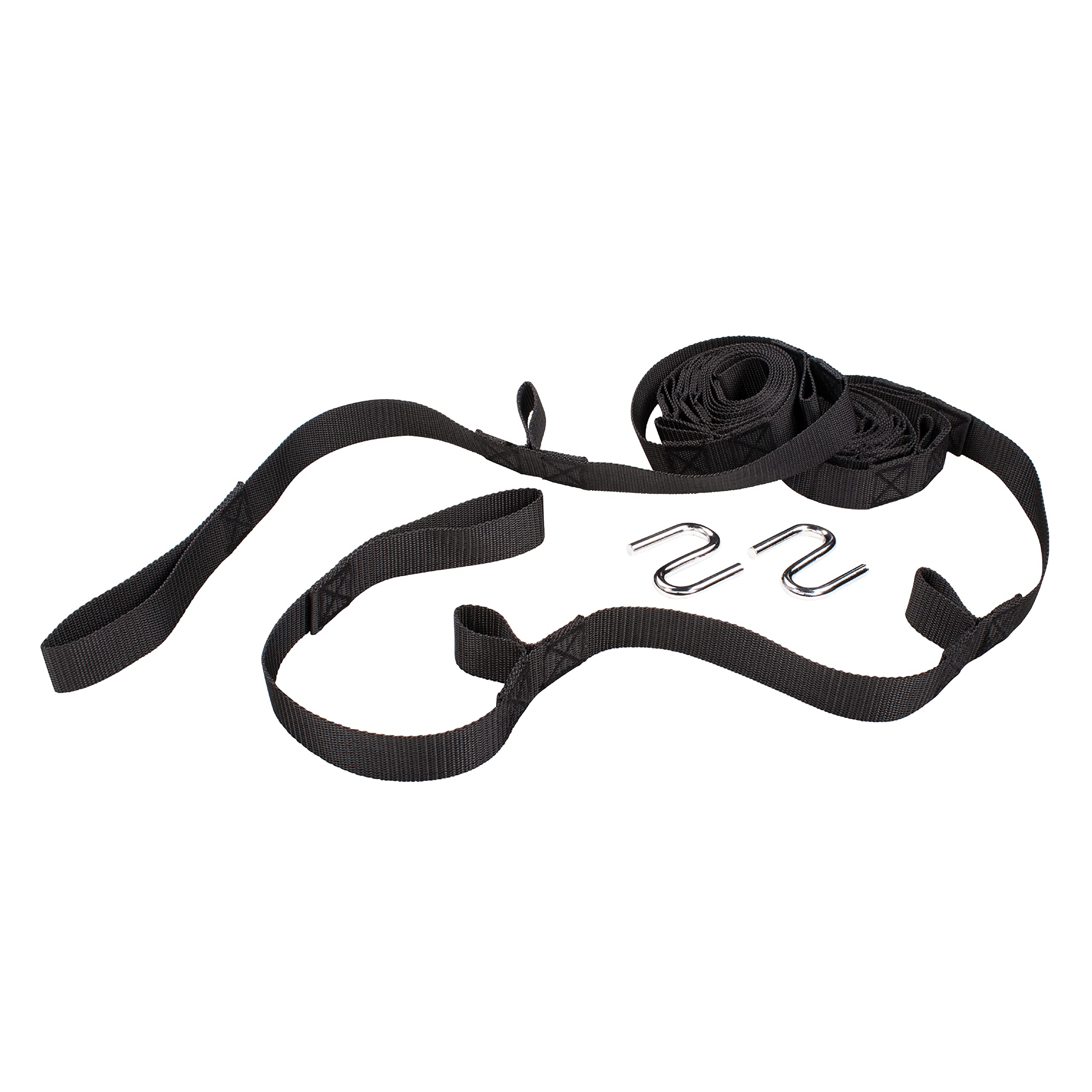 Bliss Hammocks WM-505 Multi-loop Hammock Tree Strap Suspension System, Adjustable Tree Straps & "S" Hooks Included, Black