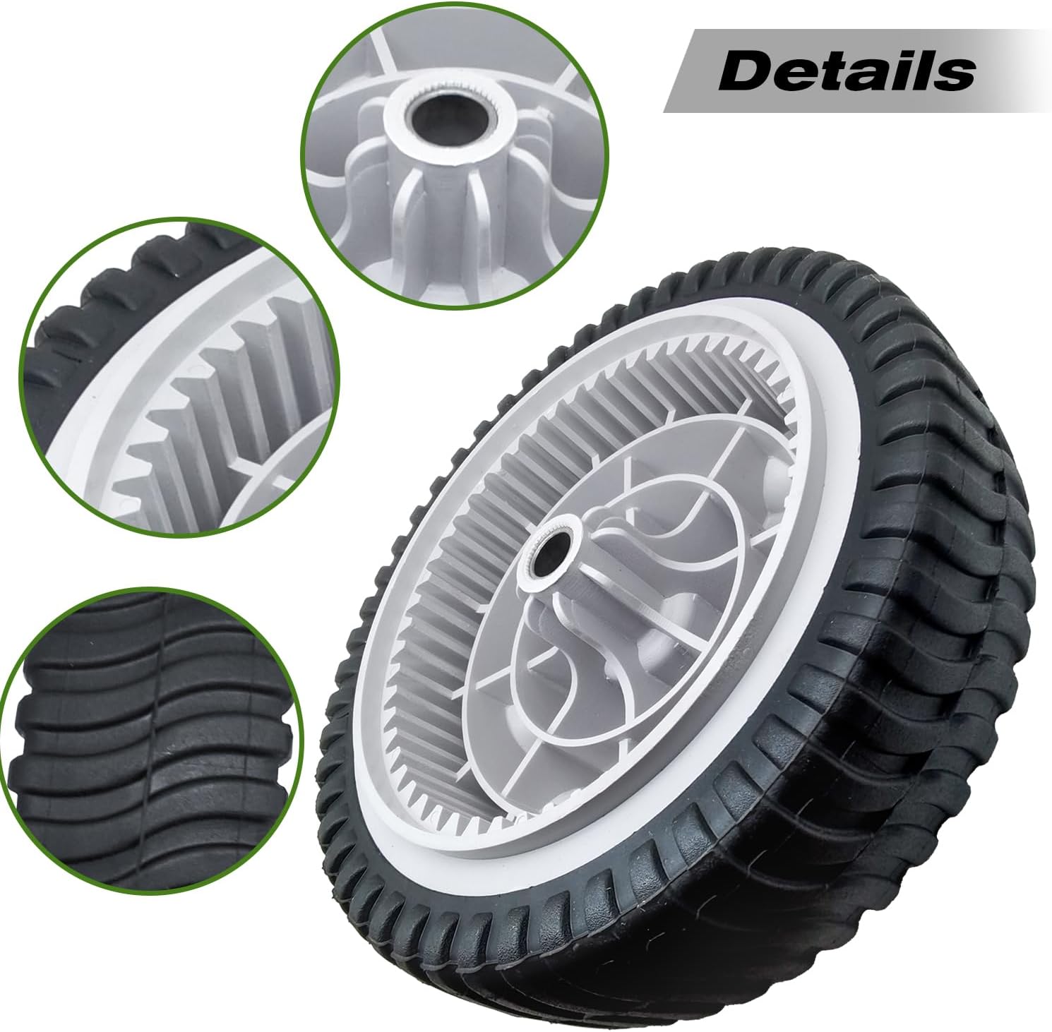 2pcs Front Drive Wheels Replaces MTD Troy-Bilt Cub Cadet 734-04018C 734-04018A 734-04018B 73404018B 12AV569Q597