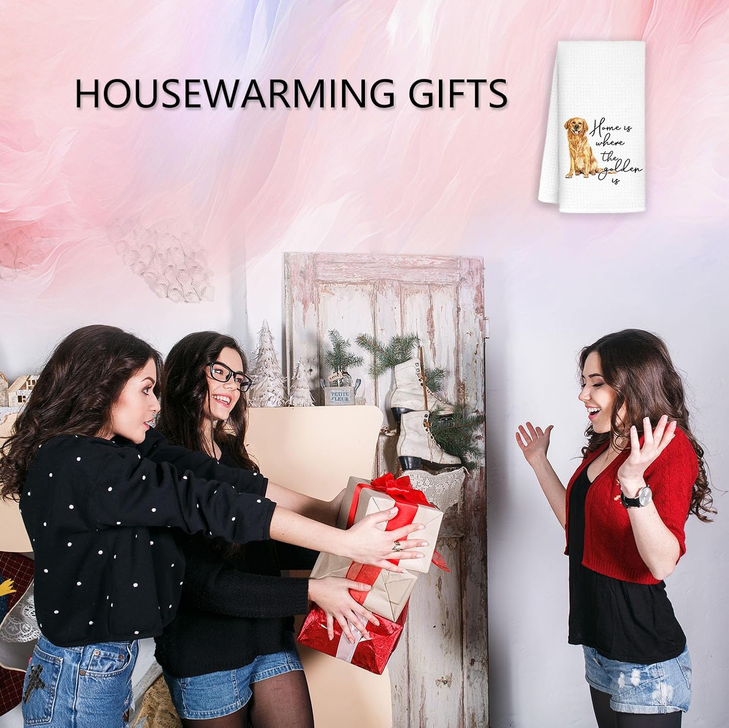 Gloden Retriever Kitchen Towels, Golden Retriever Gifts for Women Dog Lover Women Pet Lovers, Golden Retriever Decor, Gloden Retriever Kitchen Decorative Towels 16×24 in - Image 7