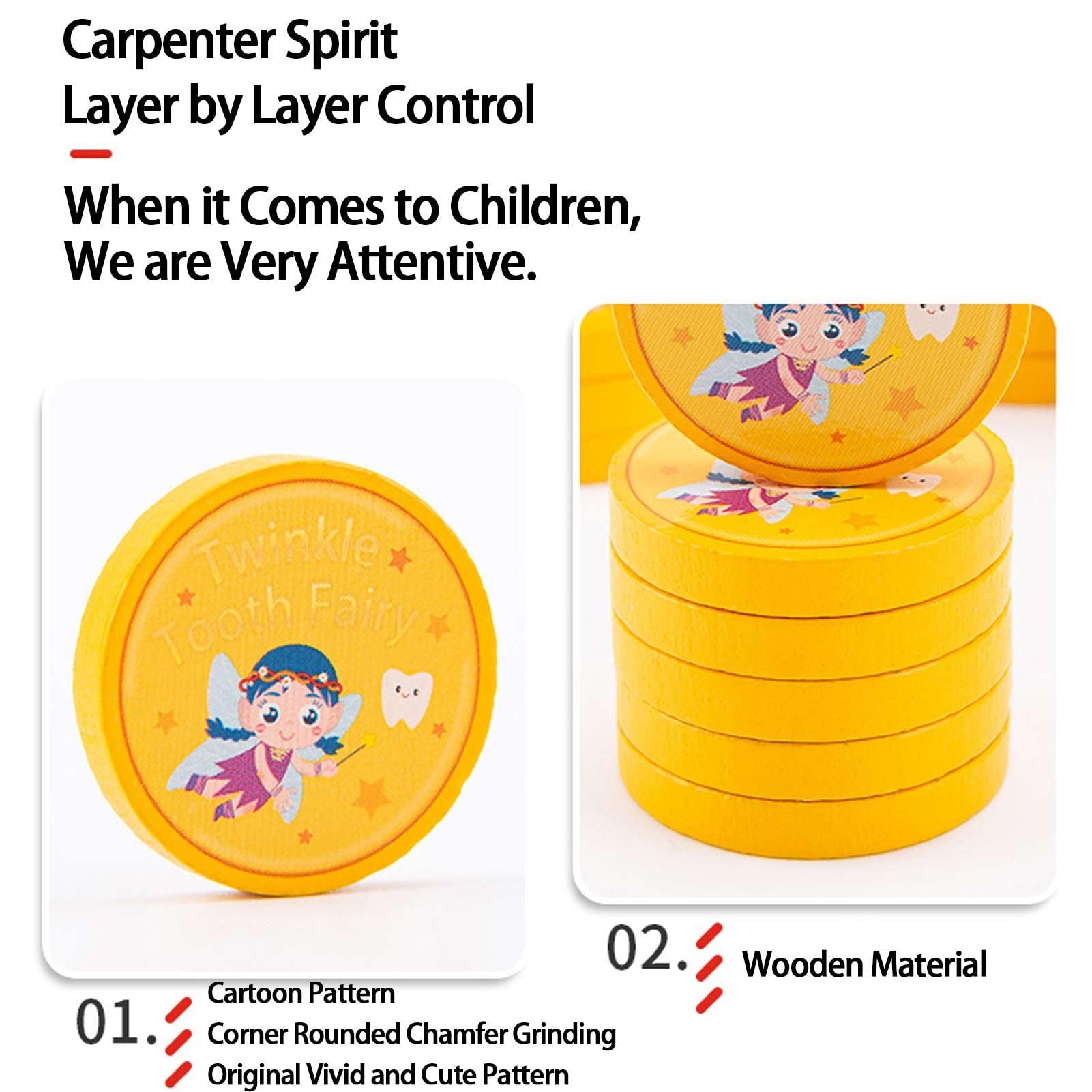 Amazon.co.jp: 20個の歯の妖精コイン、透明な収納ボックス付きの報酬記念コイン、女の子の男の子のための歯の妖精のギフト :  ベビー＆マタニティ