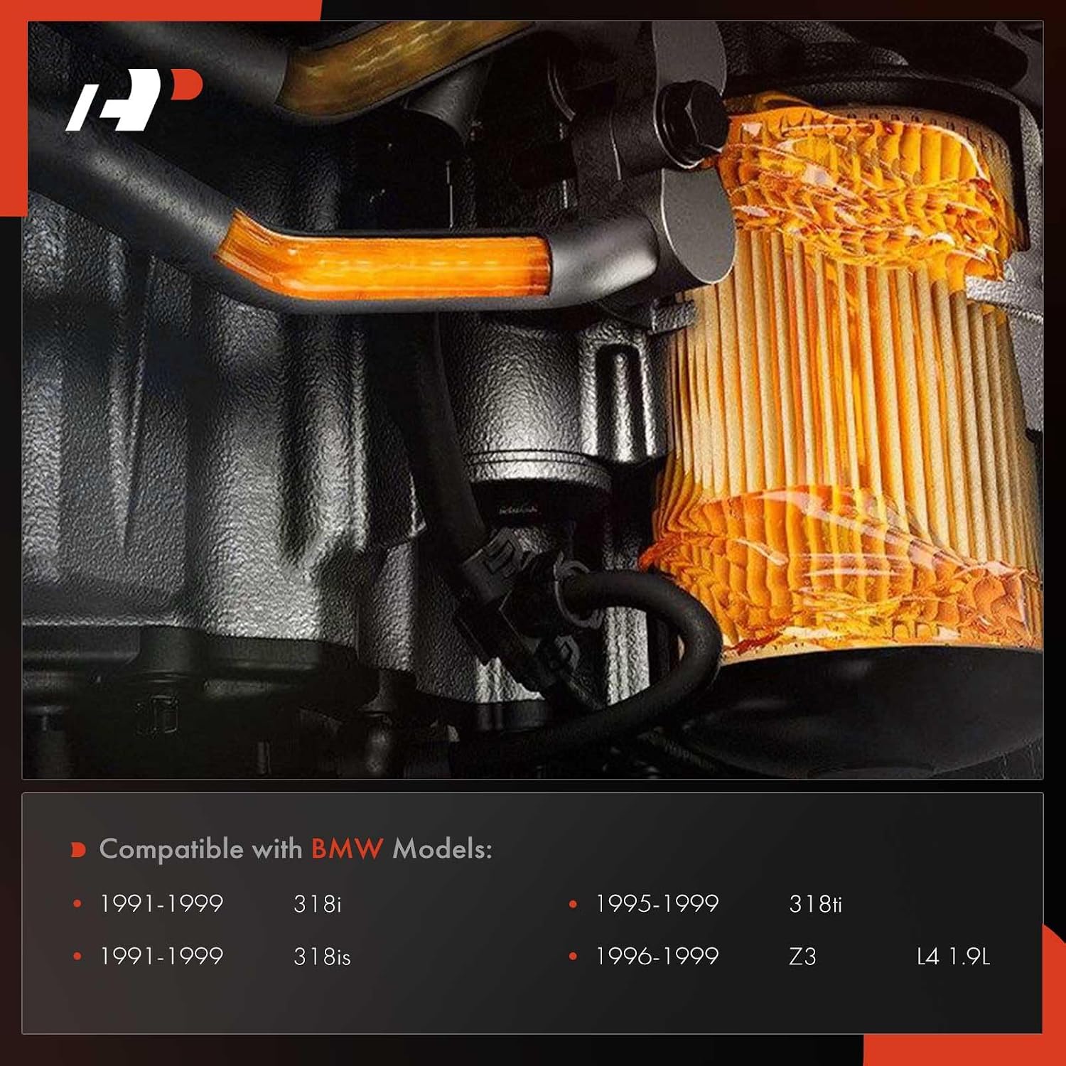 A-Premium Oil Filter Housing Cap Assembly Compatible with BMW | for BMW 318i 1991-1999, 318is 1991-1999, 318ti 1995-1999, Z3 1996-1999, 1.9L, Integrated Seal, Precision Threads, Leak-proof