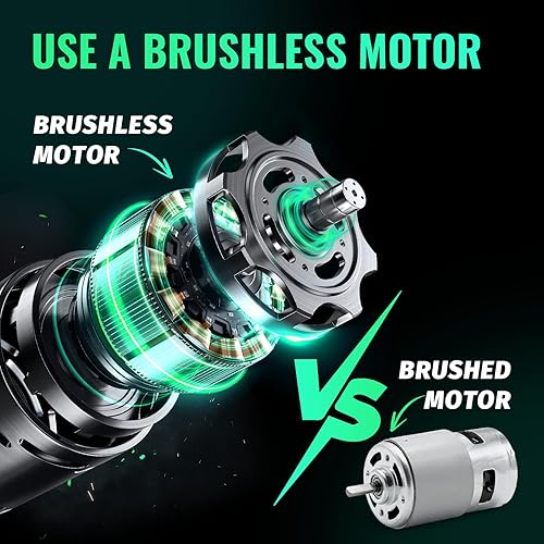 Miniatura 5 de hiyuehome Motosierra eléctrica de 12 pulgadas, motosierra inalámbrica con engrasador automático, sierra de cadena eléctrica de mano con bloqueo de