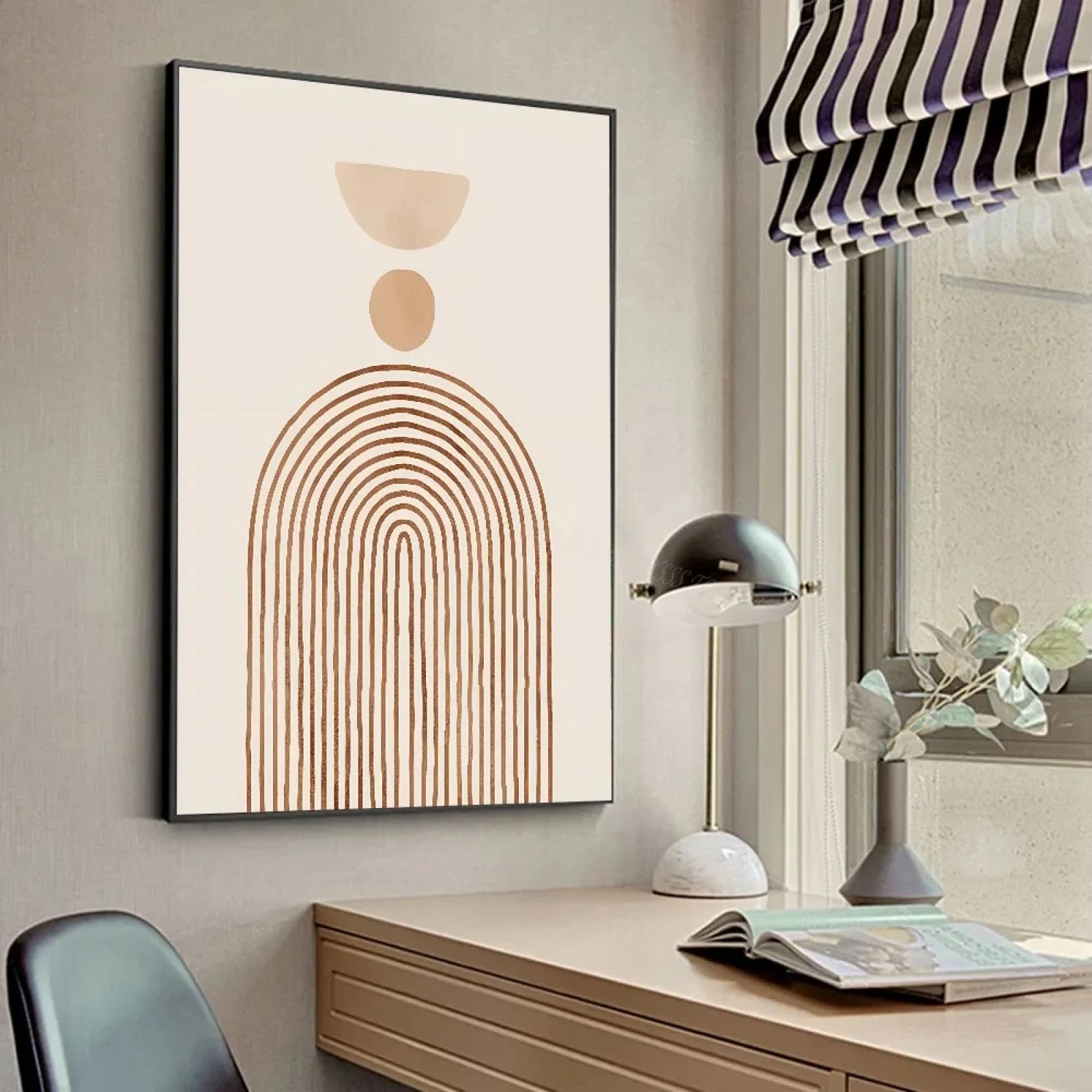 Art mural affiches décoration murale boho lune beige matisse