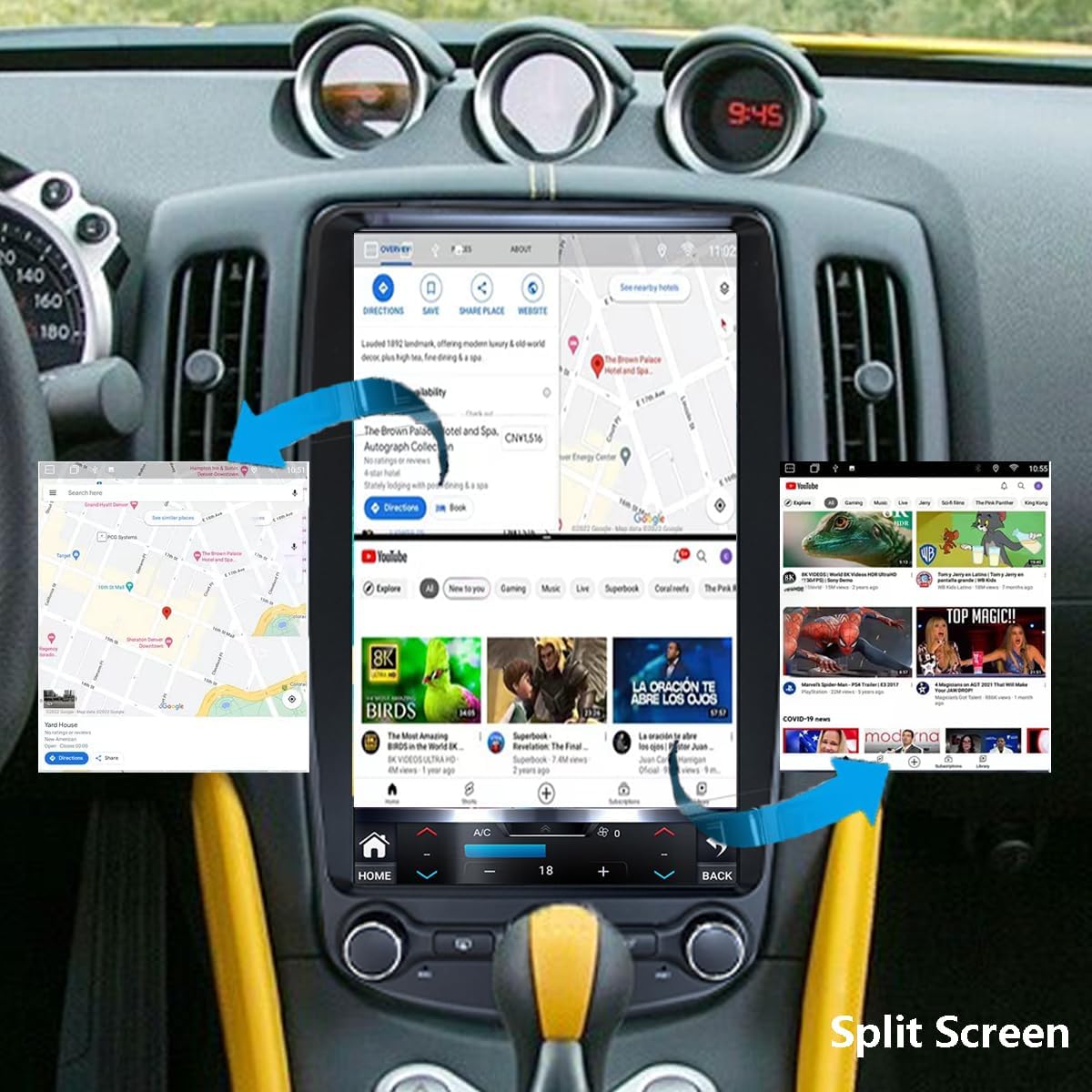 Upgrade Car Radio for Nissan 370Z 2009-2021 Car Radio Android 14 Stereo Replacement 13.8 inch Touch Screen 8core CPU Tesla Vertical Screen Style with Wireless Carplay & Android Auto (4GB+32GB)