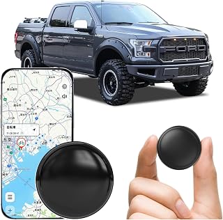 【2026最新Android/ios対応&リアルタイム追跡＆超強信号】gps 小型 バレない 車探す 磁気 全球GPS測位 月額不要 紛失防止タグ 車 浮気調査 GPS発信機 iOS＆Android対応 GPS追跡 トラッカー ハンディGPS 車追グローバル位置確認 通信距離無制限（ブラック（円形））