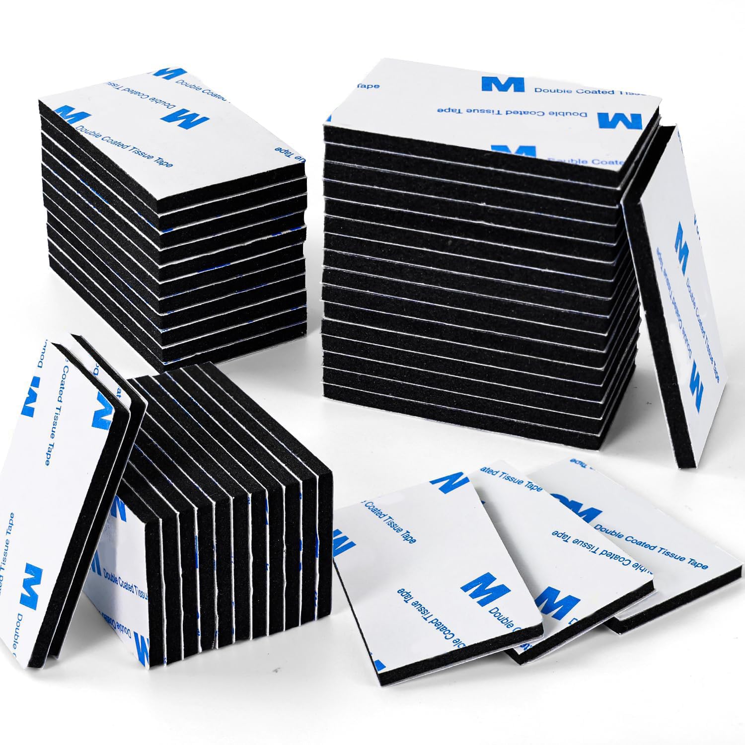 Molkor 60 Stück Klebepads Doppelseitig Extra Stark, Kleben Statt Bohren, 3mm Thick Black Klebestreifen Doppelseitig Extra Stark für Zuhause Büro Auto Schule