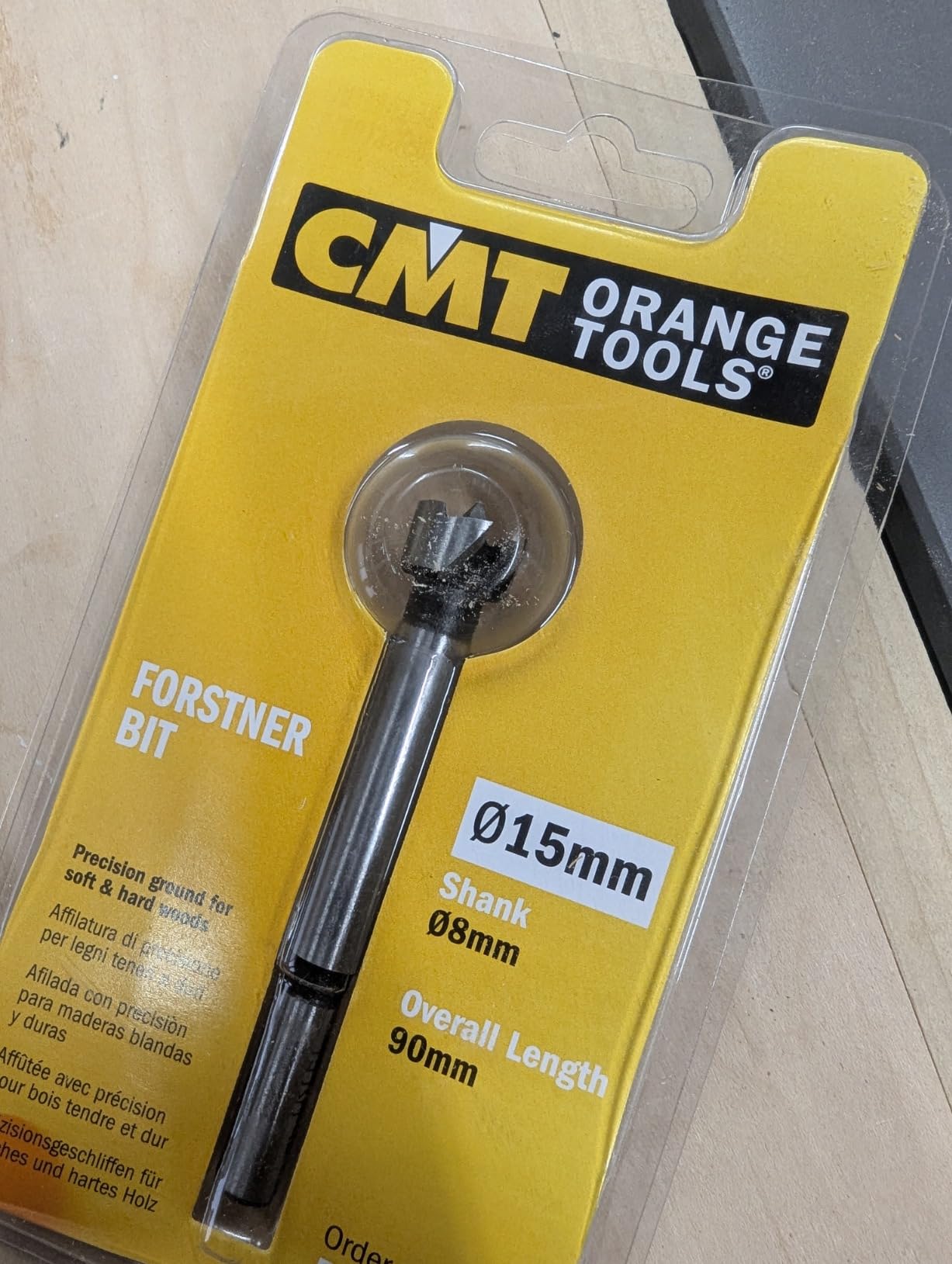 CMT 537.350.31 Punta ad Attacco Cilindrico Tipo Forstner, Grigio
