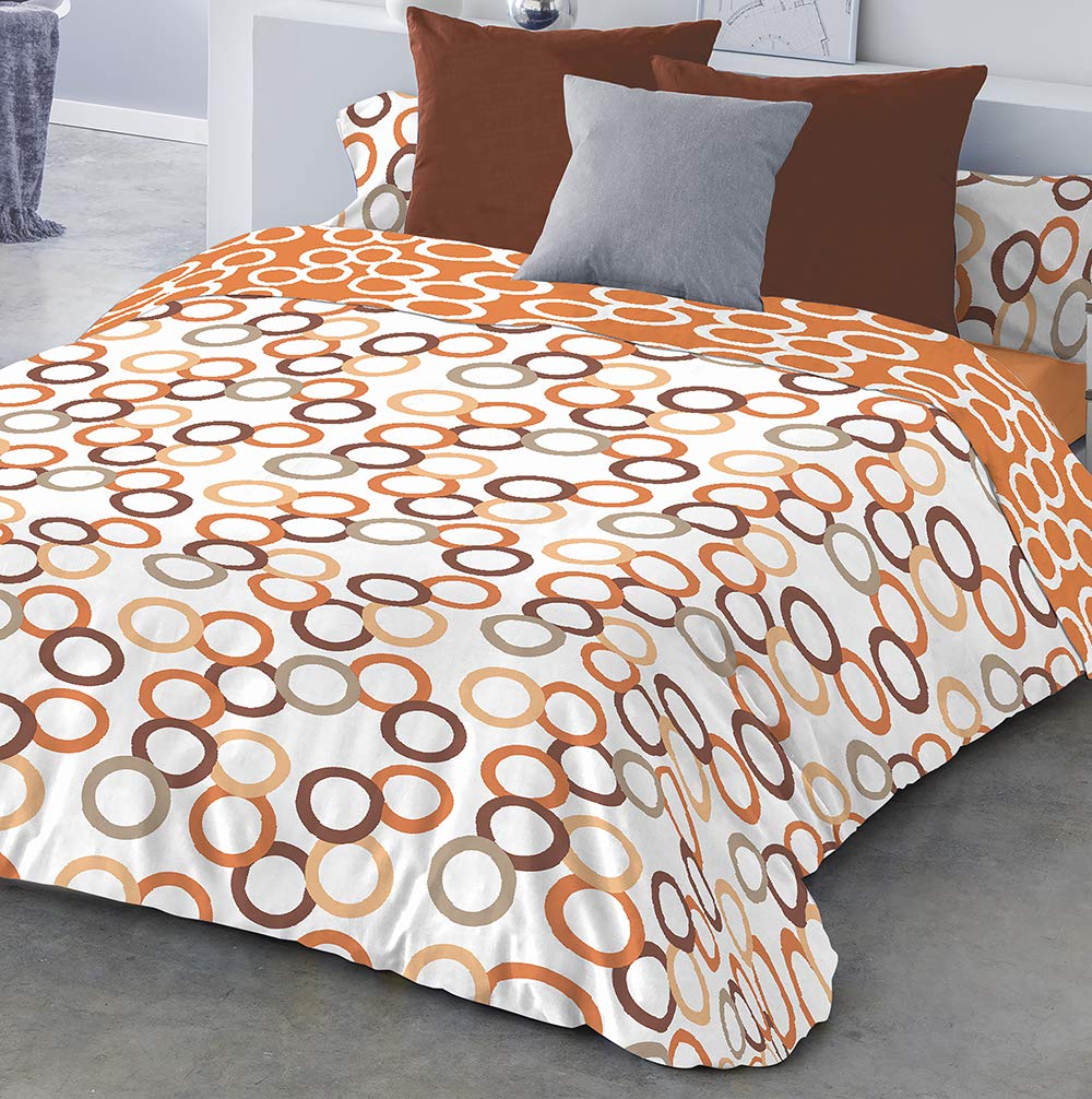 COTTON ARTean Copripiumino Reversibile Foresta Grigio 280x260 + 2 Federe - 50% Cotone 50% Poliestere