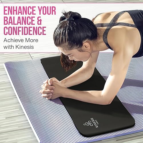 Miniatura 3 de Kinesis Yoga Rodillera de 0.6 pulgadas de grosor para yoga sin dolor, compañero perfecto para entrenamiento en casa, fácil en las rodillas, codos,