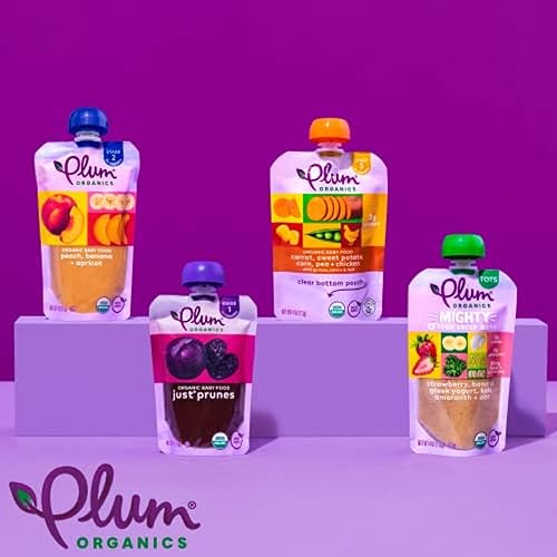 Miniatura 9 de Plum Organics Mighty 4 Mezcla de nutrición esencial en bolsa, 4 onzas (Paquete de 12)