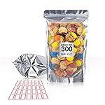 BELLE KR 3x5 Small Mylar Bags for Freeze Dried Candy - Pack Of 300-4 Mil Thick - Clear Mylar Bags with See Through Window for Freeze Drying