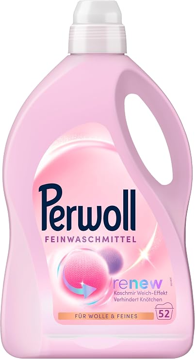 Perwoll Renew Wool & Fine Fabric Care (1 x 52 Wash Loads) Liquid Detergent for Wool, Silk and Fine Fabrics