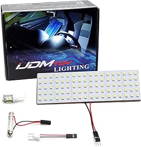 iJDMTOY Super Bright Xenon White 2-Piece Set Direct Fit Full LED Interior Light/Truck Light Package Compatible With 2013-2016 Scion FR-S, 2013-21 Subaru BRZ, 2017-21 Toyota 86