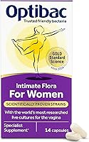 Vista 1 de OptiBac para mujeres Suplemento femenino natural oral diario de 2.3 mil millones de bacterias amigables para el área íntima Lactobacillus