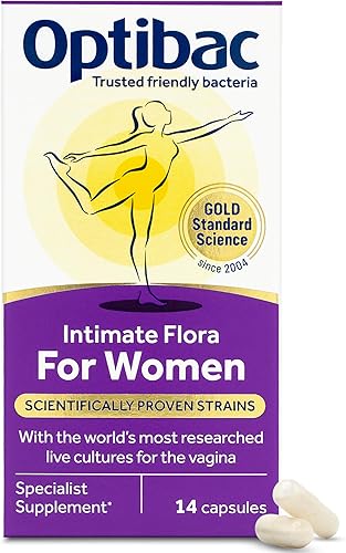 OptiBac para mujeres Suplemento femenino natural oral diario de 2.3 mil millones de bacterias amigables para el área íntima Lactobacillus