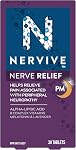 Nervive Nerve Relief PM, Helps Relieve Pain associated with Peripheral Neuropathy, Alpha Lipoic Acid ALA, Vitamins B1-Thiamine, B6, & B12, Melatonin, Chamomile, Lavender, 30-Night Supply, 30 Count