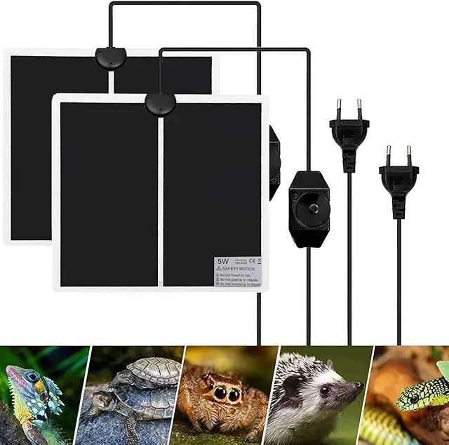 Tapis Chauffant Terrarium 5W Réglable pour Reptiles, Serpents, Tortues