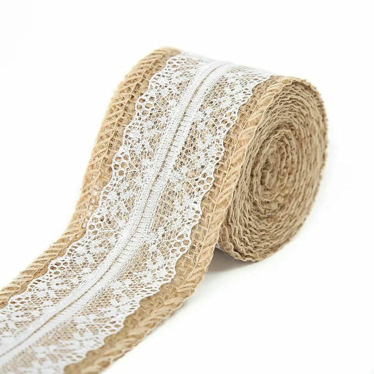 Jute Burlap Ribbon, Jute Burlap Ribbons Multicolor 5cm x 1 meter