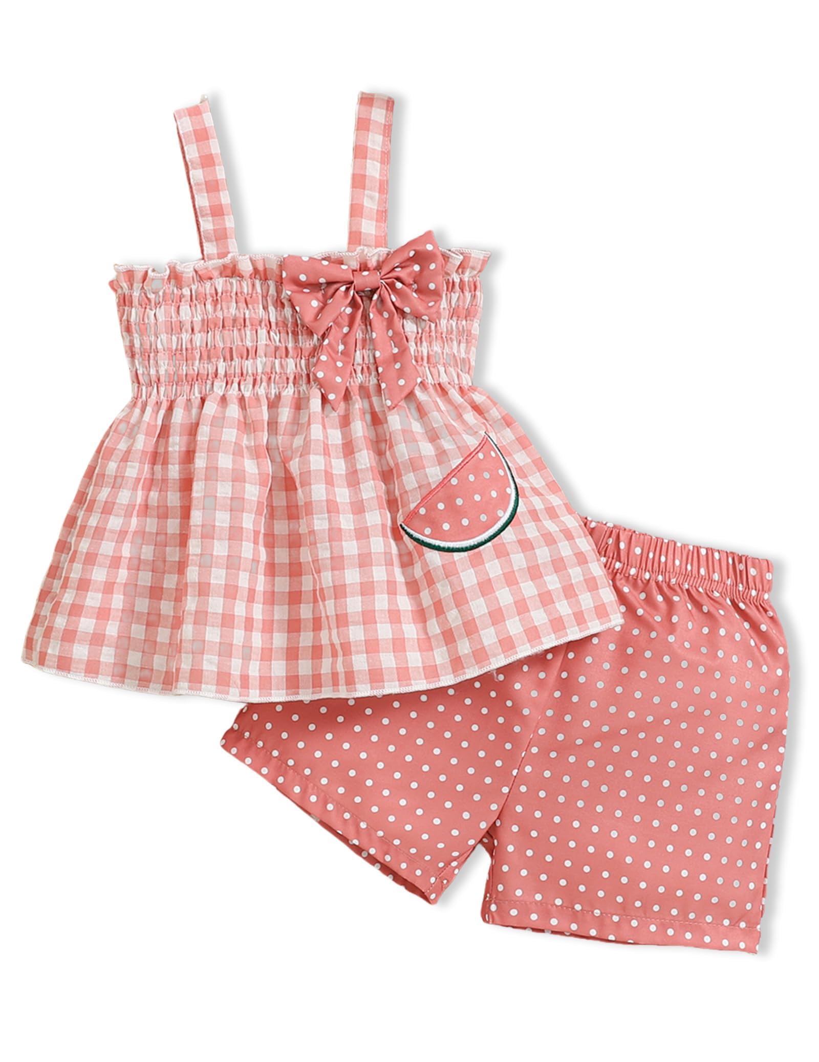 Toddler Girl Clothes Baby Girl Summer Outfits Ruffle Sleeveless Shirts Tops Shorts Set for Girl Clothing